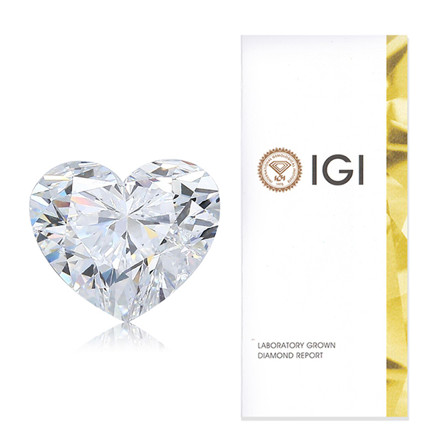 Diamant cultivé en laboratoire HPHT CVD en vrac de 1 carat avec IGI