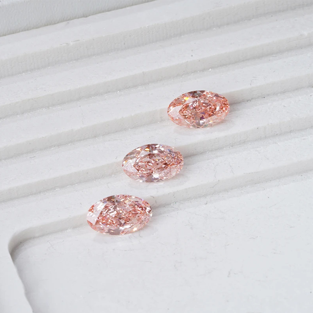 Forme fantaisie rose VVS VS diamant cultivé en laboratoire en vrac pour bijoux