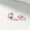 Pierres précieuses rondes taille brillant rose Padparadscha cultivées en laboratoire